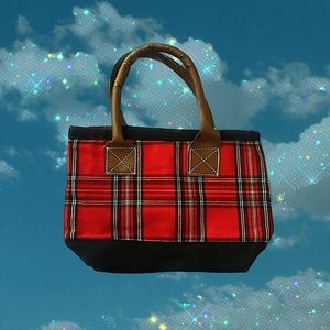 Red Plaid Y2K Hand Bag 🍒✨